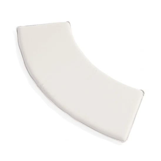 Hay Palissade Park svängd bänkdyna, gräddvit