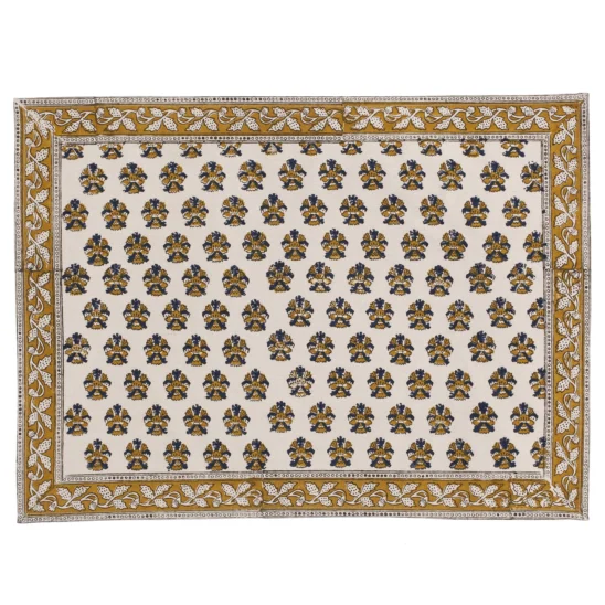 Bordstabletter Samode Butti ockra/blå - 2-pack