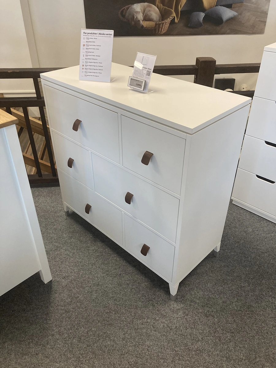 Abisko byrå - 6 lådor, vitlack