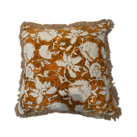 Kuddfodral Simplicity Flower burned orange, 60x60 cm