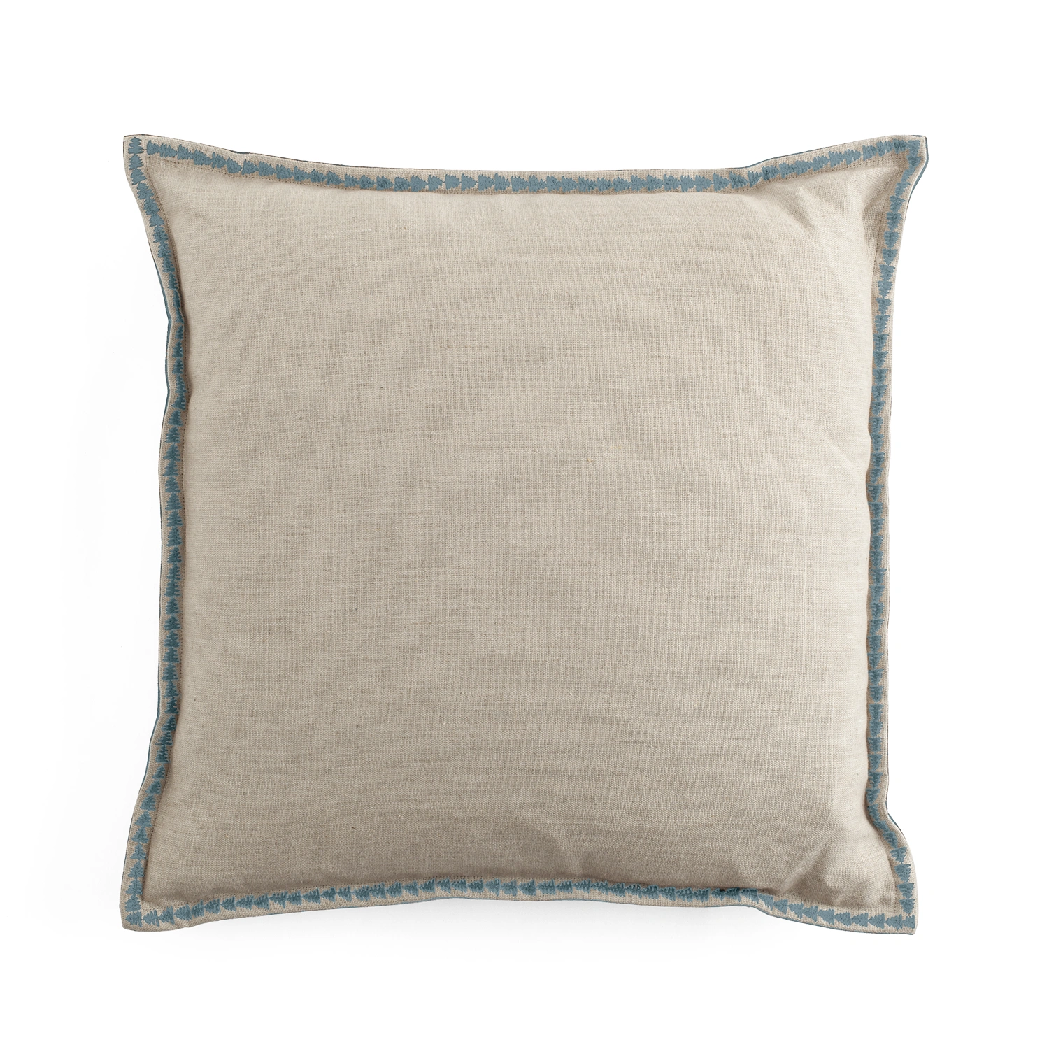 Product Image for Kuddfodral Sammet &amp; Linne med broderi - dusty blue, 50x50 cm
