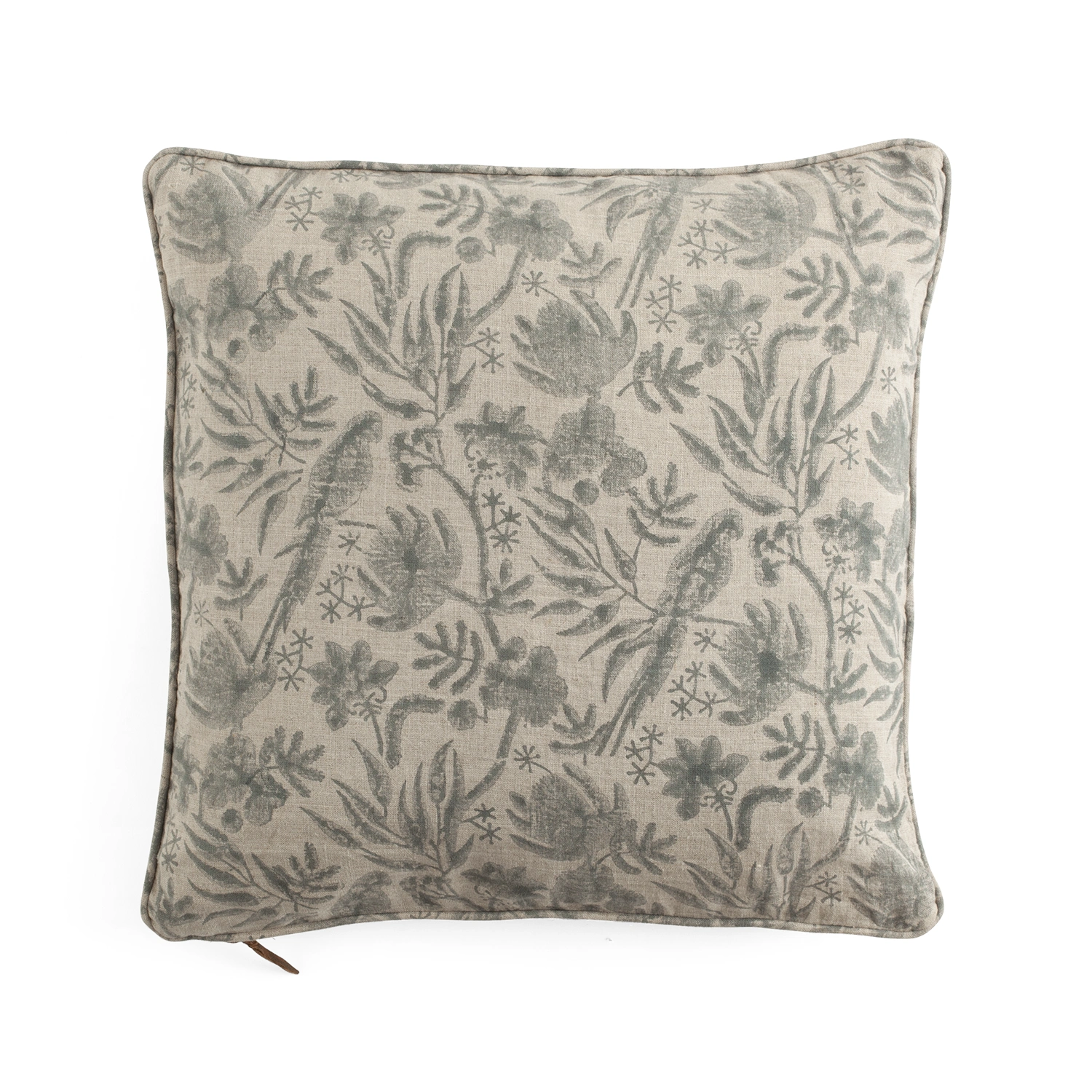 Product Image for Kuddfodral i linne Parrot Open – blå, 50x50 cm