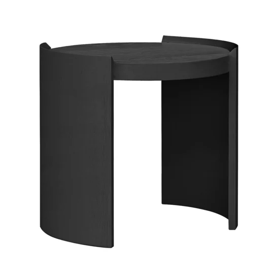 Artwood Oakland sidobord svart Ø55 cm