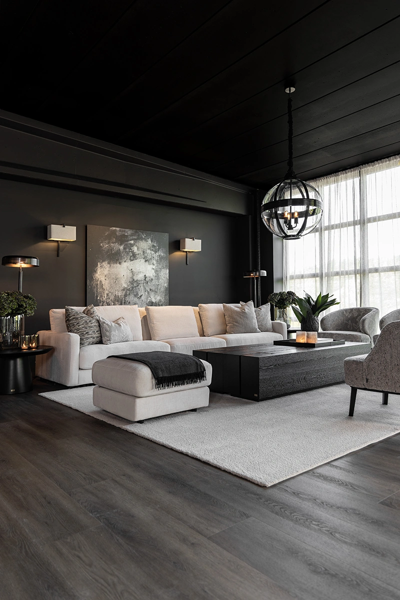 Timeless taklampa rund svart