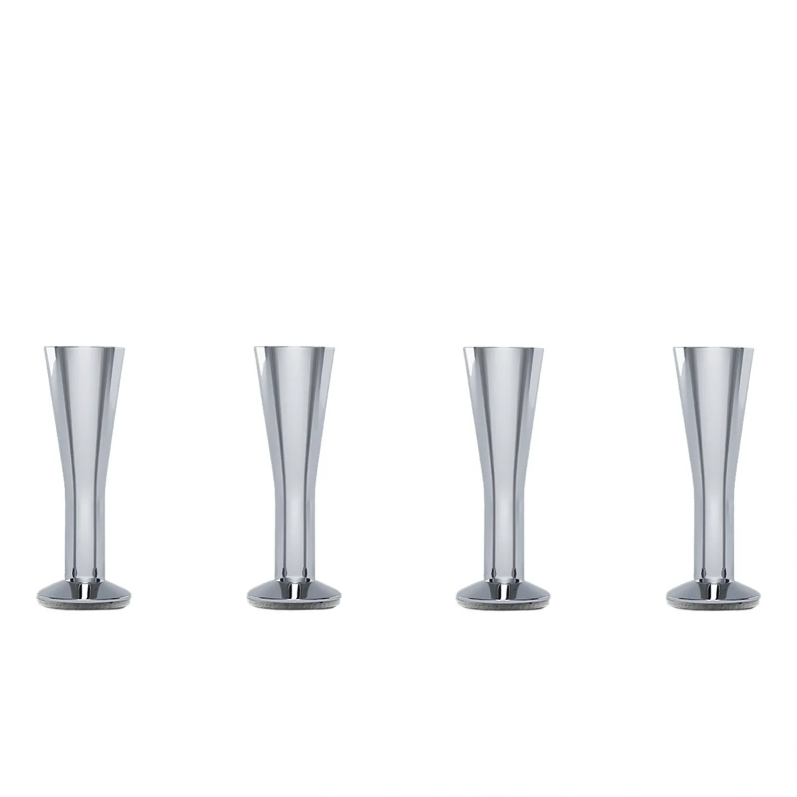 Design sängben - polerat stål, 12 cm