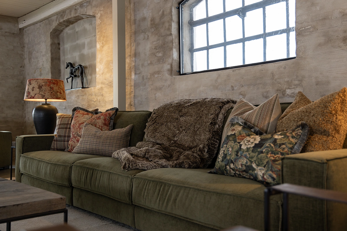 Kuddfodral Harris tweed forest