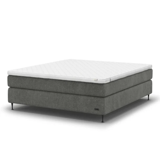 Ekens Essens Limited Edition kontinentalsäng i mörkgrått.