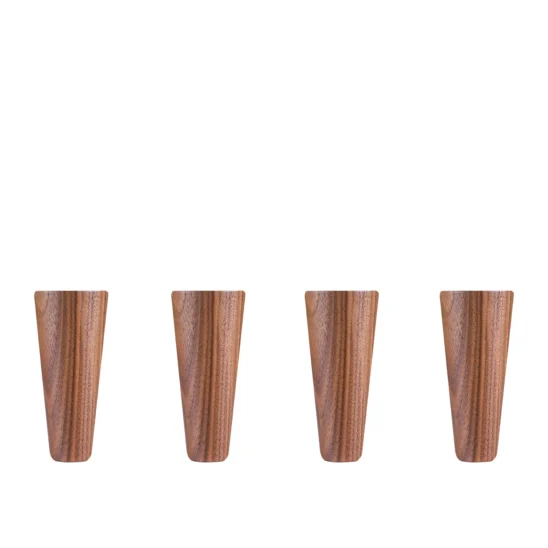 Runda konade sängben - valnöt, 12 cm