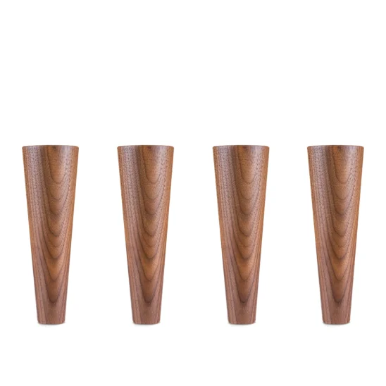 Runda konade sängben - valnöt, 18 cm