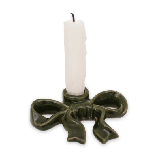 Fenja rosett ljusstake grön