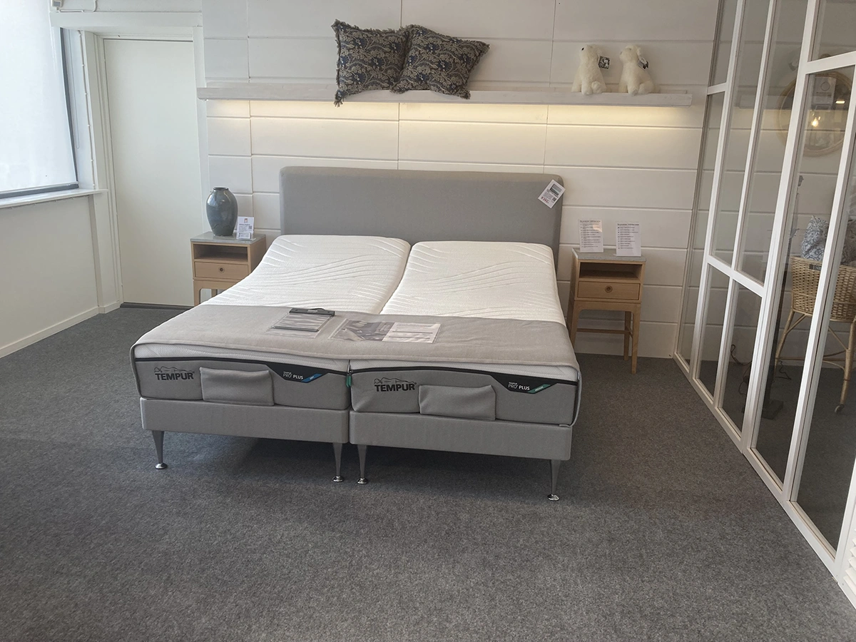 Tempur™ Move/Pro Plus CoolQuilt ställbart sängpaket - Ash Grey, 180x200 cm