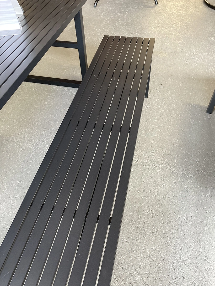 Vevi bänk svart - 200x41 cm