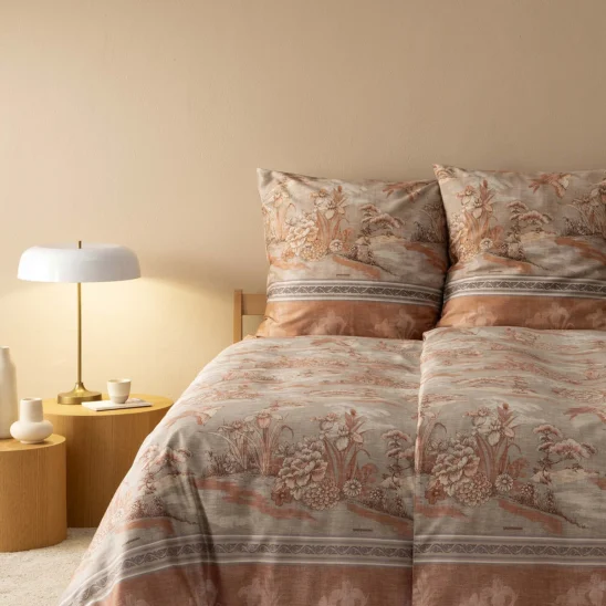 Bassetti bäddset Acquaforte 41 terracotta - Dubbel