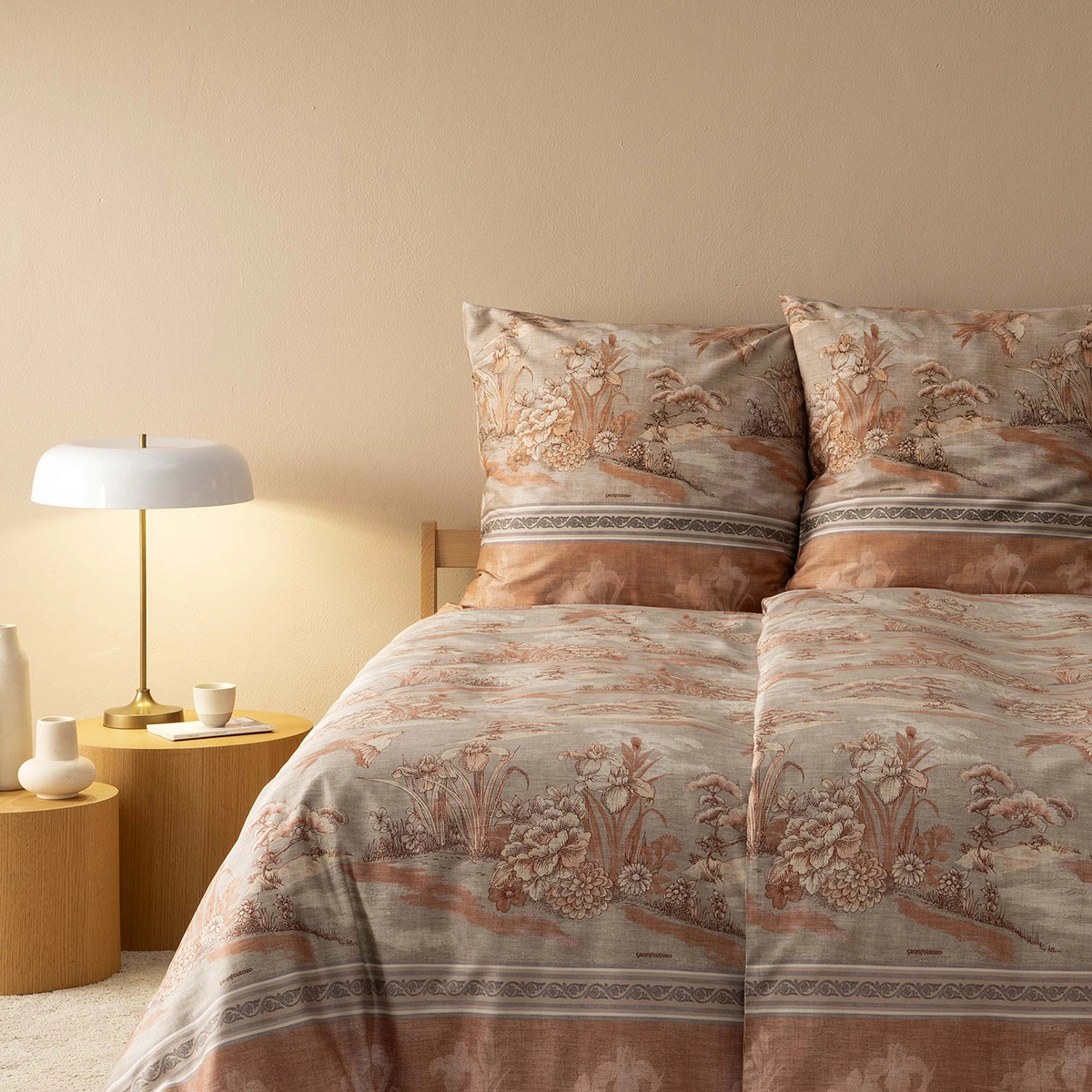 Bassetti bäddset Acquaforte 41 terracotta - Singel