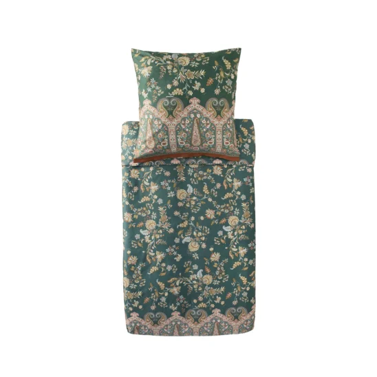 Bassetti bäddset Indian Roses V1 grön - Singel