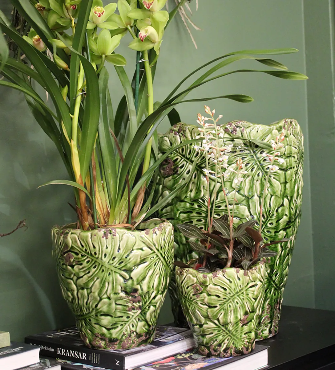 Tyra kruka grön, Ø30xH40 cm