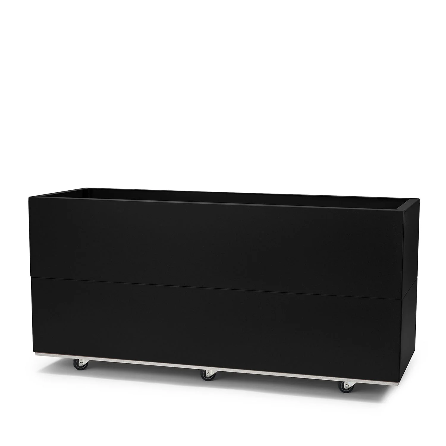 BEDD odlingslåda med hjul/ben - svart, 120x60x50 cm