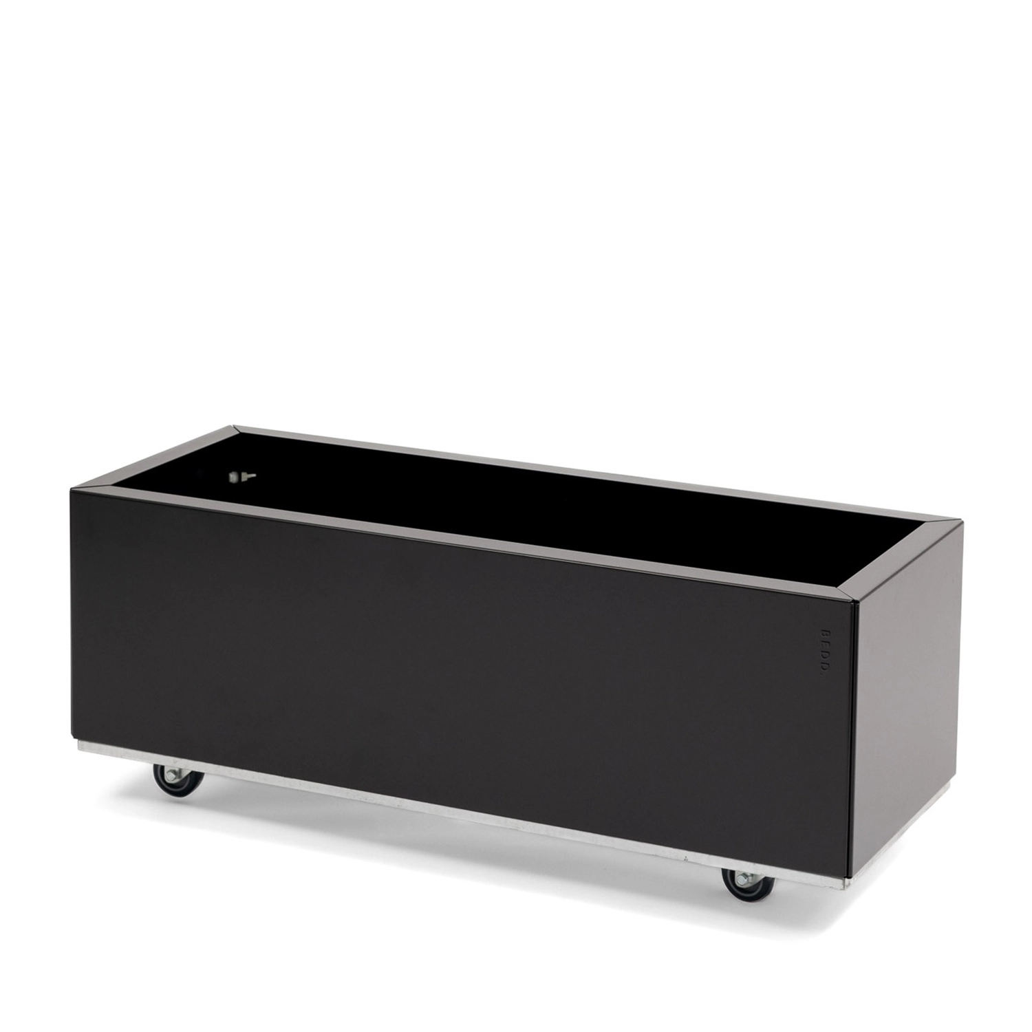 BEDD odlingslåda med ben/hjul - Svart, 80x30xH25 cm