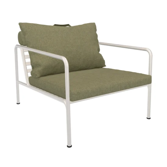 Houe Avon fåtölj vit/leaf