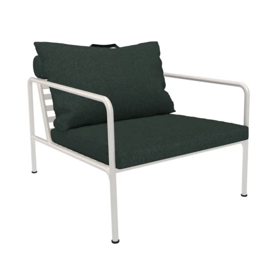 Houe Avon fåtölj vit/alpingrön