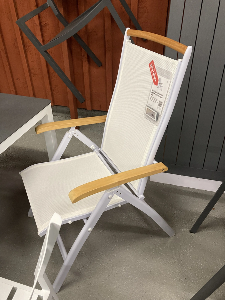 Nydala positionsstol vit/vit/teak