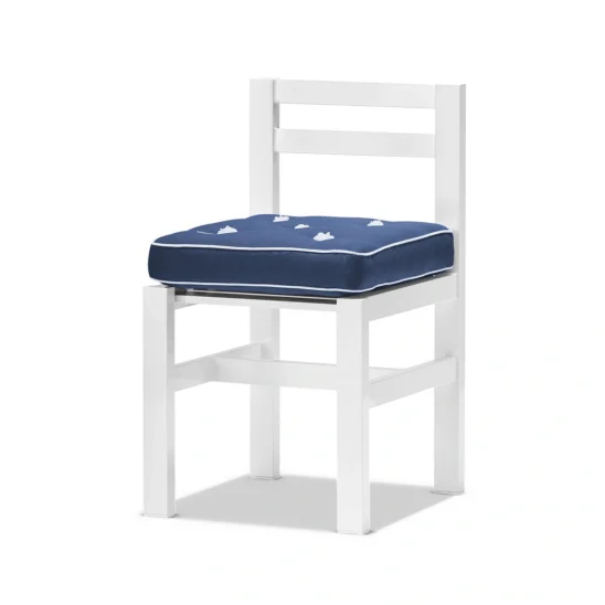 Stol 06 vit aluminium - med dyna