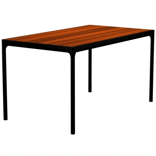 Houe Four bord högt svart/bambu 160x90 cm