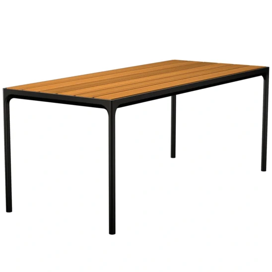 Houe Four bord högt svart/bambu 210x90 cm