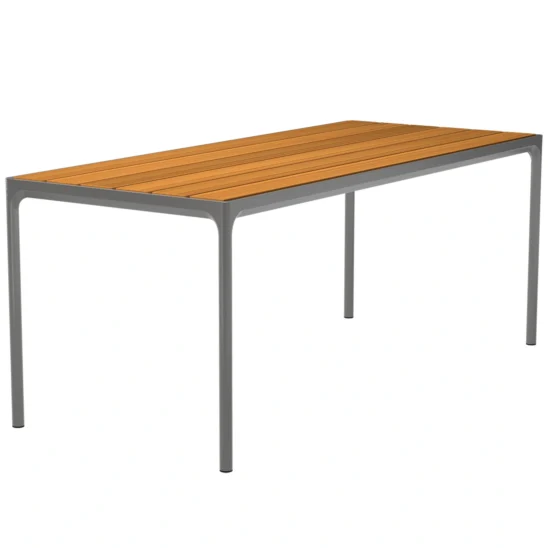 Houe Four bord högt grå/bambu 210x90 cm