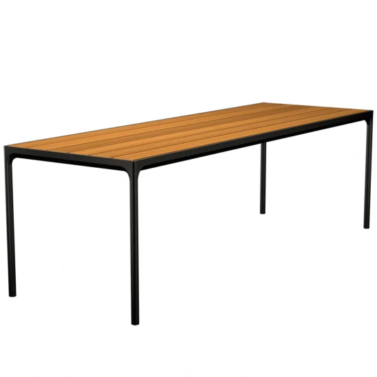 Houe Four bord högt svart/bambu 270x90 cm