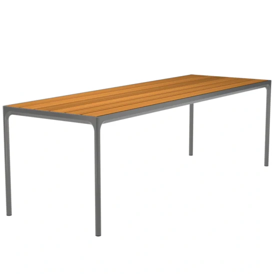 Houe Four bord högt grå/bambu 270x90 cm