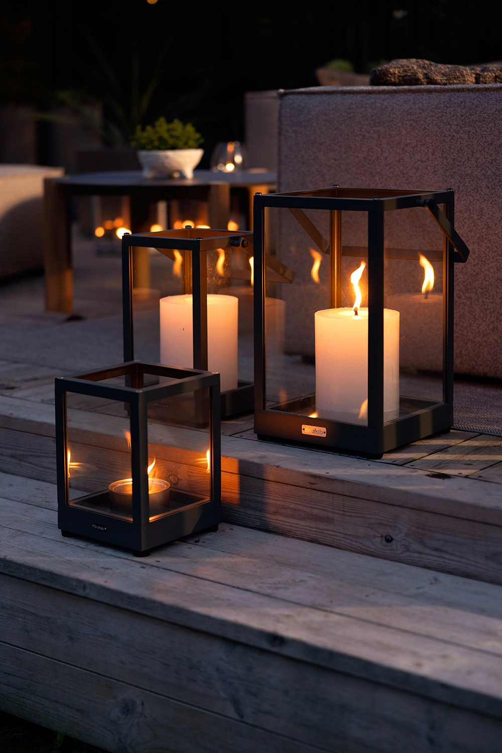 Belfort ljuslykta - svart, H28 cm