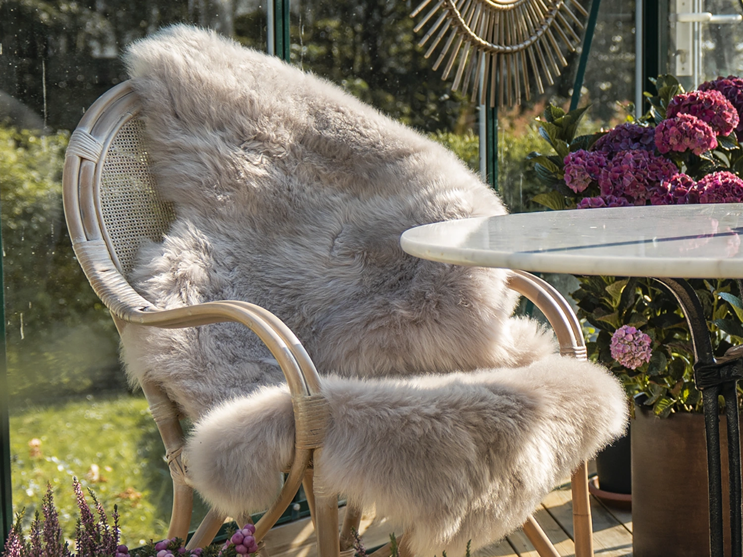 Vilma fårskinn grå - 180 cm