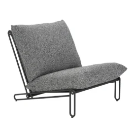 Blixt loungefåtölj svart/teddy antracit