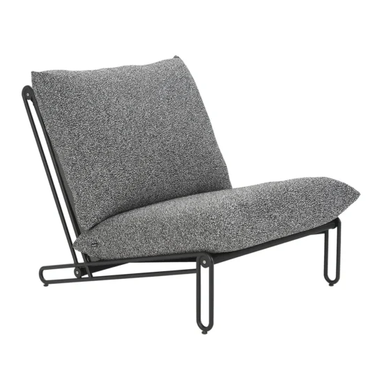 Blixt loungefåtölj svart/teddy antracit