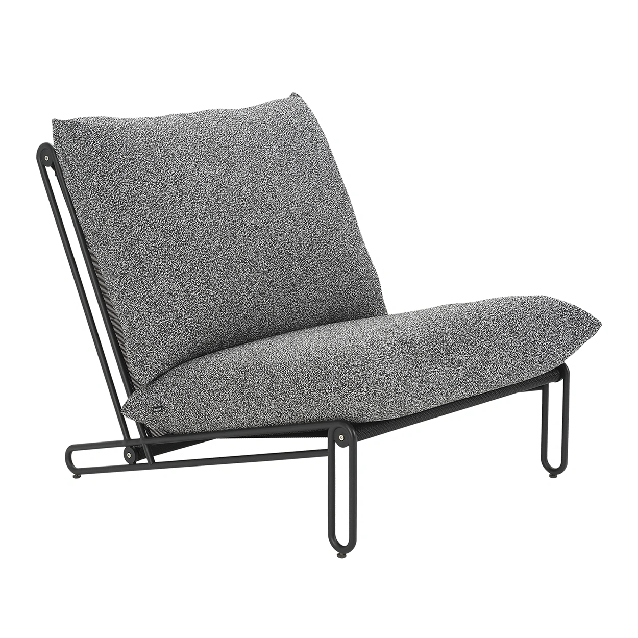 Blixt loungefåtölj svart/teddy antracit