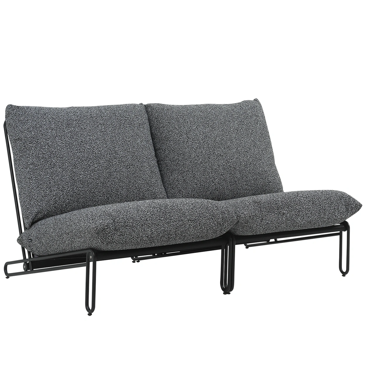 Blixt loungefåtölj svart/teddy antracit