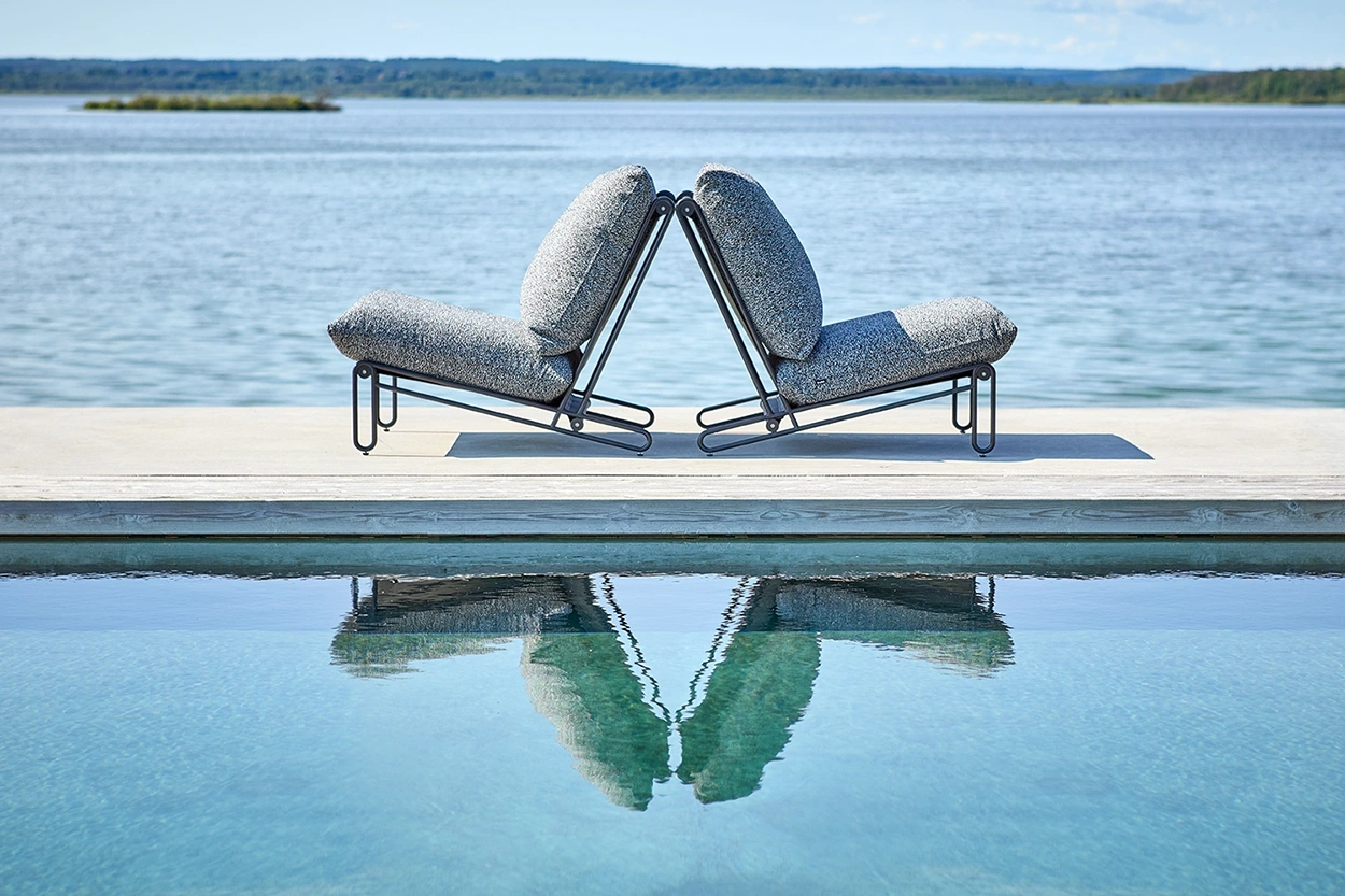 Blixt loungefåtölj svart/teddy antracit