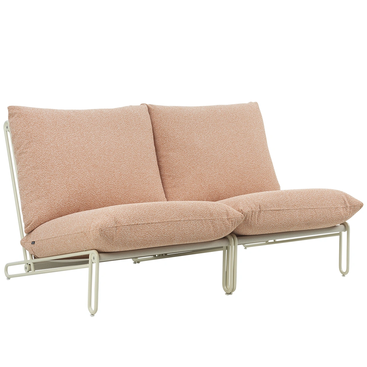 Blixt loungefåtölj pärlvit/teddy orange