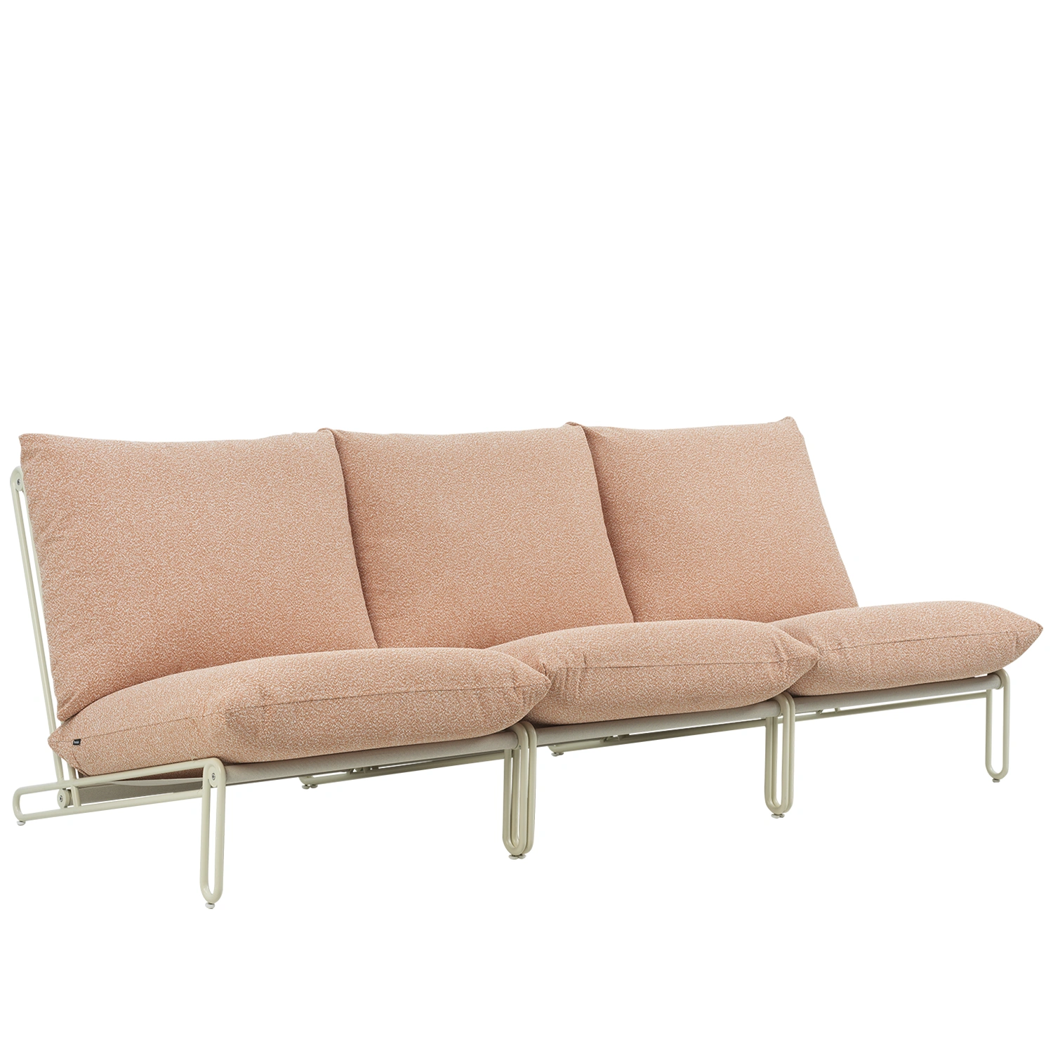 Blixt loungefåtölj pärlvit/teddy orange