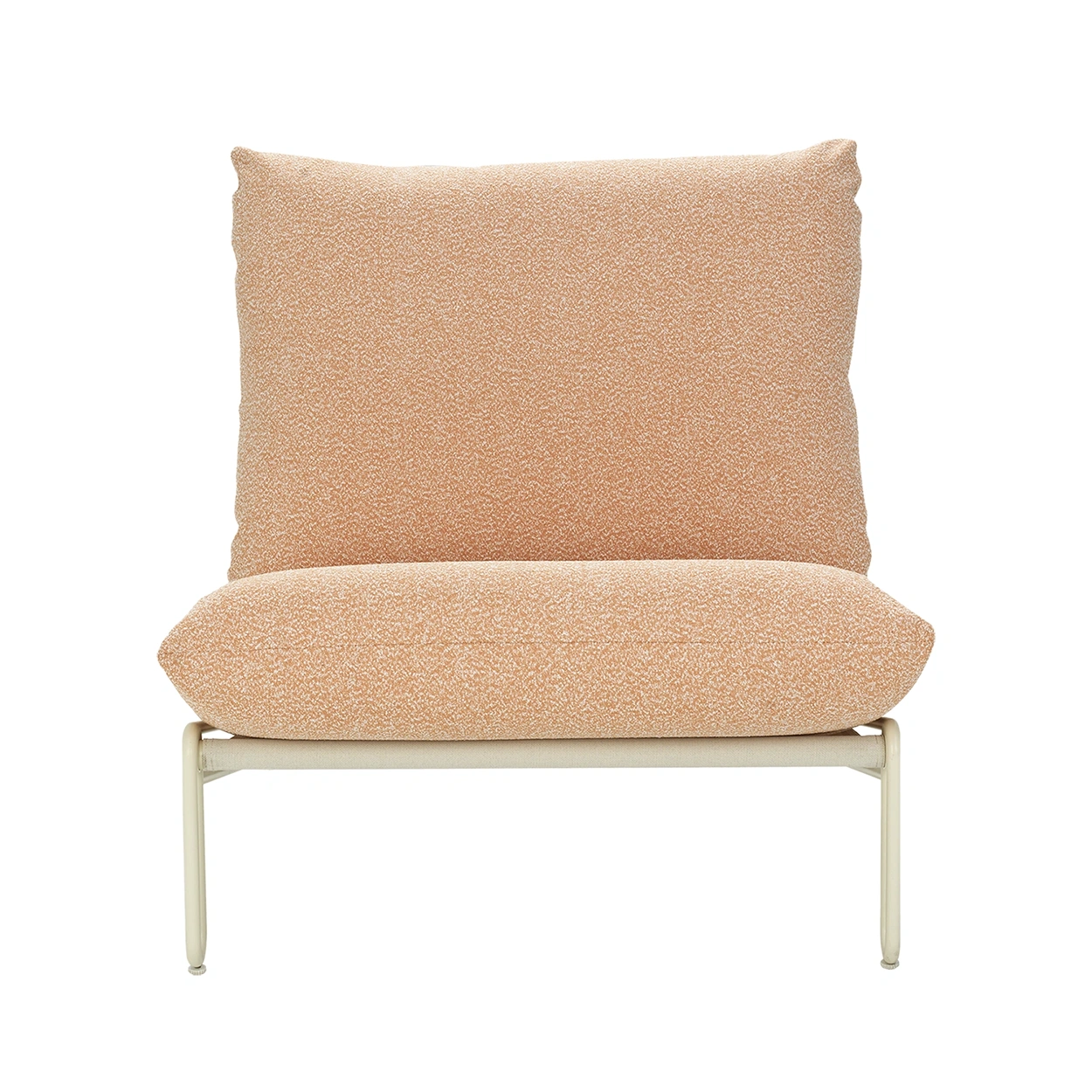 Blixt loungefåtölj pärlvit/teddy orange