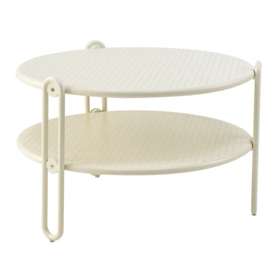 Blixt soffbord pärlvit Ø65 cm