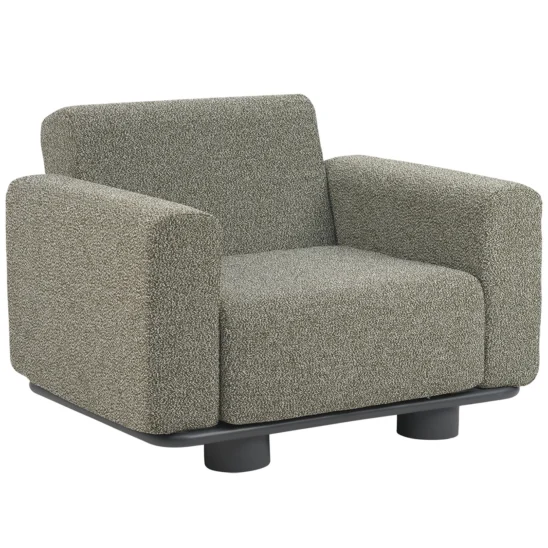 Bolster fåtölj teddy verde