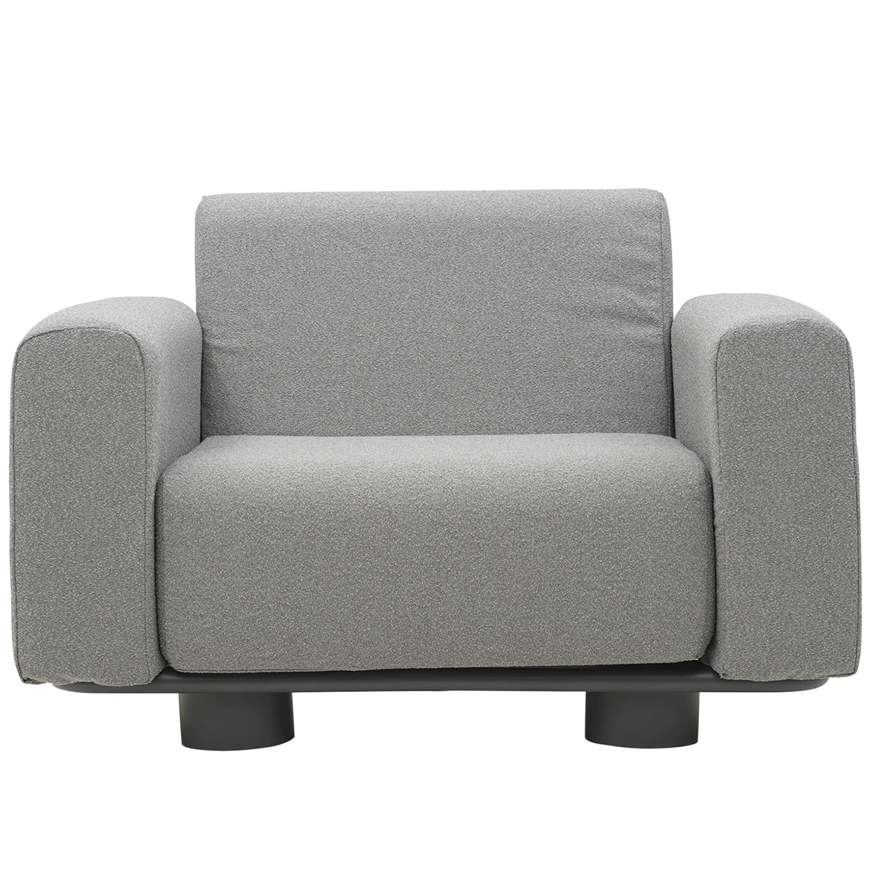 Bolster fåtölj teddy grå