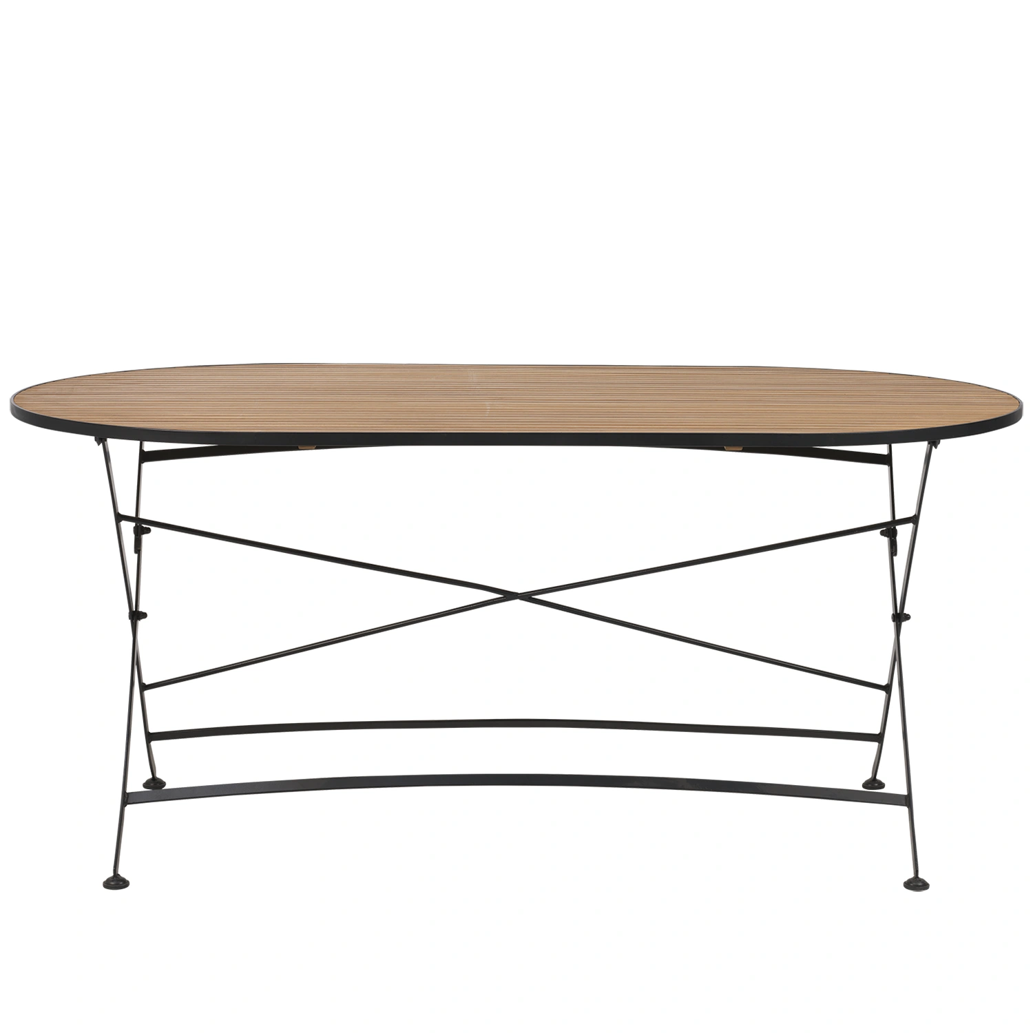 Brewer bord teak/svart - 160x85 cm