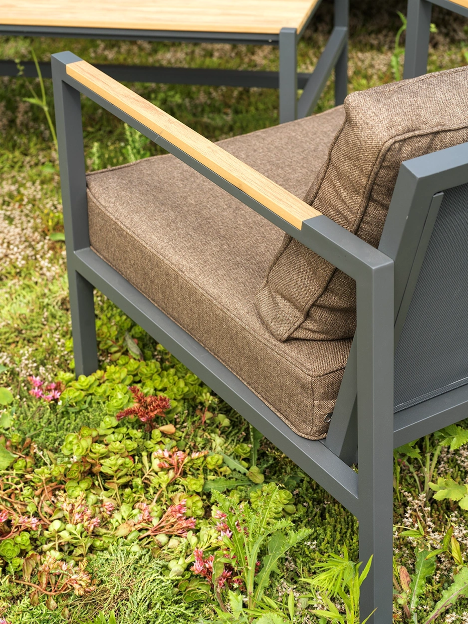 CAP hörnsoffgrupp liten - antracit/brun