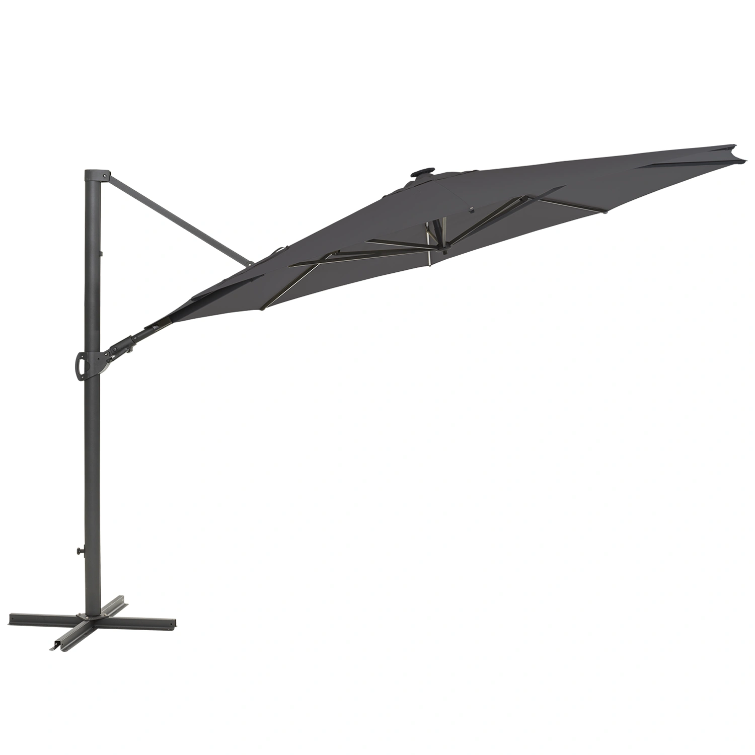 Cilento frihängande parasoll antracit/grå - Ø350 cm