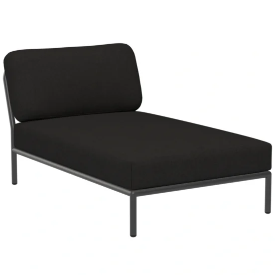 Houe Level schäslong mörkgrå/char