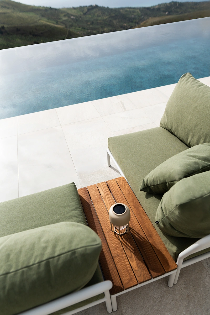 Level sidobord vit/termoask 81x41 cm