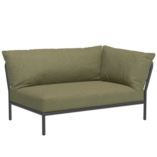 Houe Level2 2-sitsdel höger mörkgrå/leaf